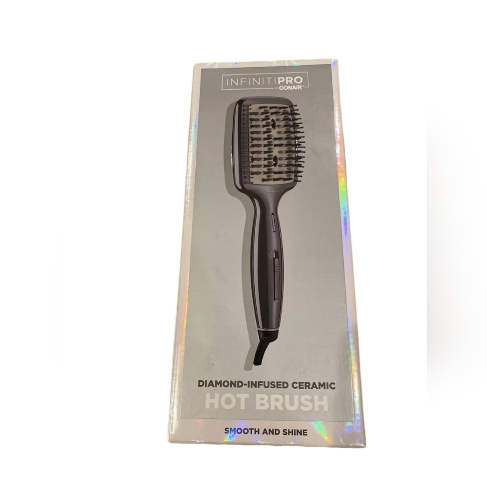 Conair InfinitiPRO Diamond-Infused Ceramic Smoothing Hot Paddle Brush‎